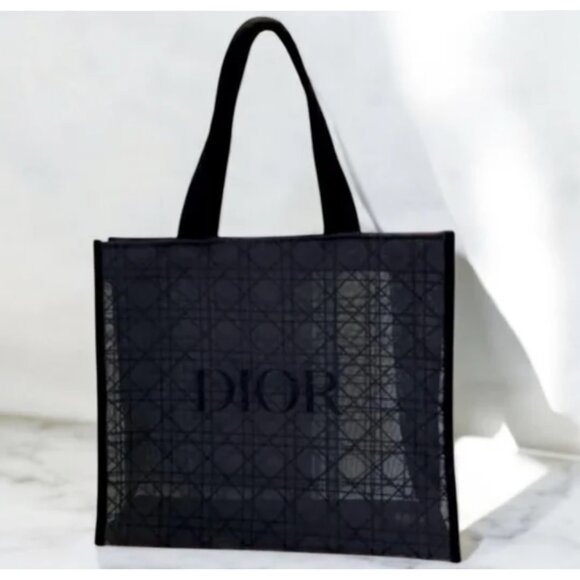 Dior Black Mesh Tote Bag + Free Beauty Sample - Picture 3 of 6